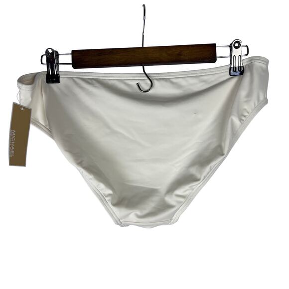 NEW Michael Kors Two Piece Halter Top Grommet-Detail Bikini Set Women's Bone XL - Picture 4 of 11